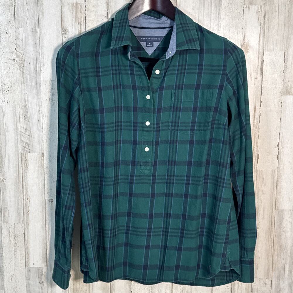 Tommy Hilfiger Pullover Plaid Flannel Medium